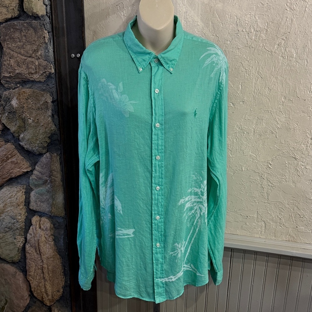 Ralph Lauren Teal Button Down Shirt